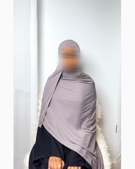 Ash Grey | Bamboo Jersey Maxi Hijab