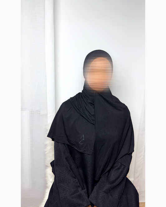 Black | Bamboo Jersey Regular Hijab